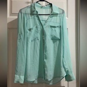 Sheer EXPRESS Blouse with mini hearts